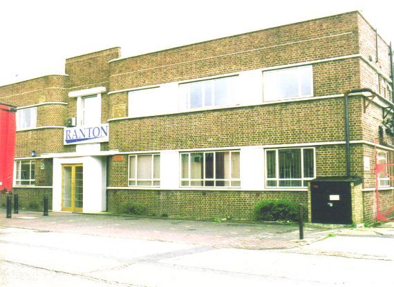 Two storey brick building with sign 'Ranton'